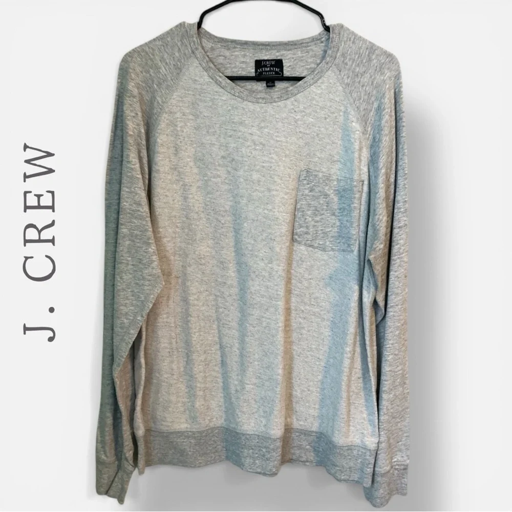 🌺J. CREW AUTHENTIC FLEECE COLORBLOCK POCKET PULLOVER